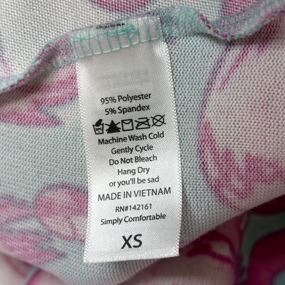 LuLaRoe Pink Flamingo Open Front Caroline Cardigan Sweater Women's Size XS - Picture 9 of 11